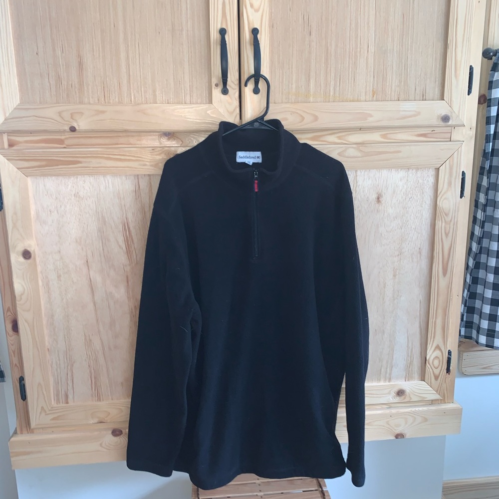 Saddlebred Black fleece 1/4 zip jacket size XLT
